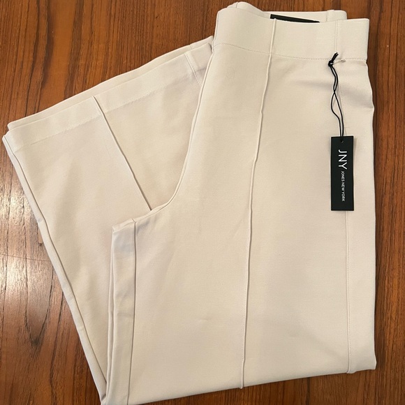 JNY Jones New York Pants - JNY Jones New York Light Tan Crop Wide Leg Pants - Size L